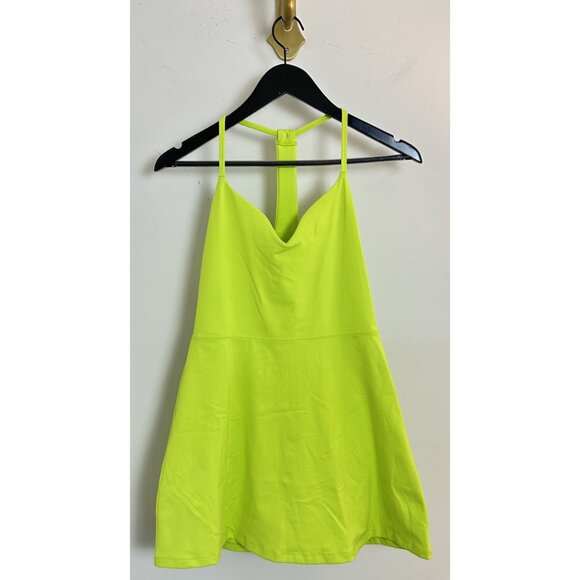 SPIRITUAL GANGSTER Jet Active Mini Dress in Lime Green Size Small - Picture 4 of 9
